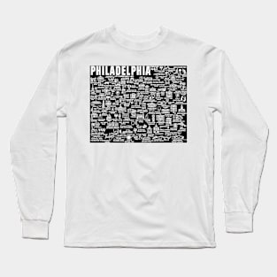 Philadelphia Map Long Sleeve T-Shirt